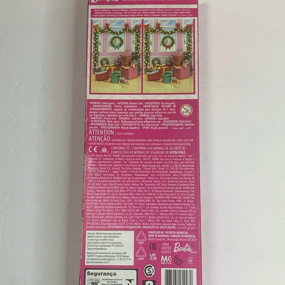 Barbie HOLIDAY BARBIE 2020 Brunette Mattel Barbie Floral Dress Outfit New In Box - Picture 2 of 9